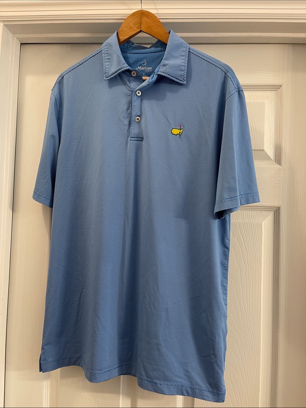 Masters Light Blue Striped Men's Polo